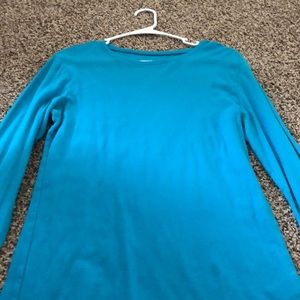 Long sleeve blue top